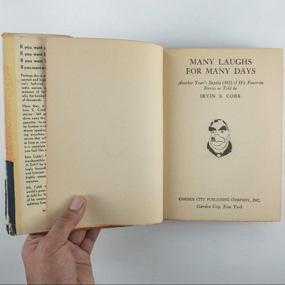 2/$50 - 1925 Hardcover w/ DJ Many Laughs for Many Days by Irvin S. Cobb - Picture 4 of 16